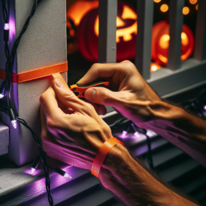 Orange Cable Ties for Halloween Projects