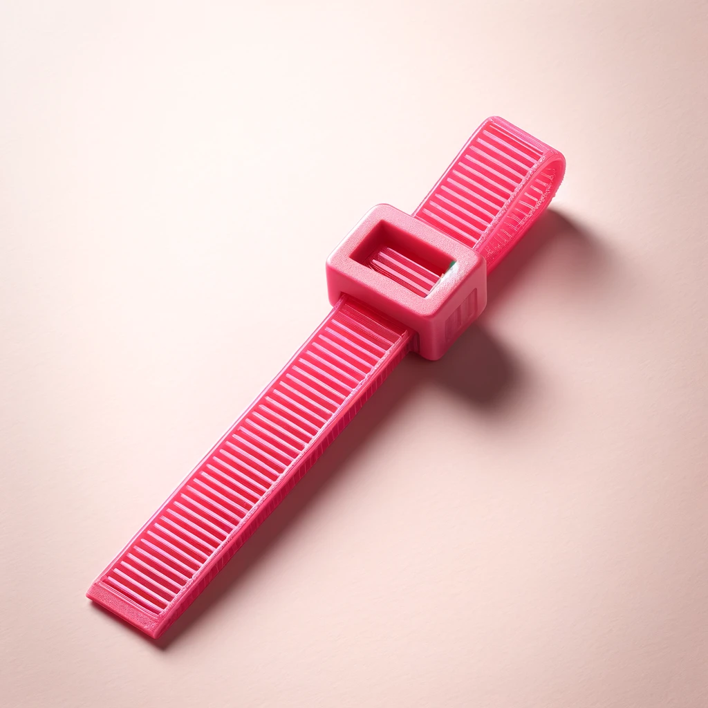 Pink cable tie