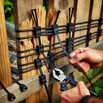 Repairing Broken Fencing Panels with Cable Ties