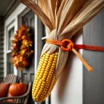 Using Cable Ties to Hang Cornstalk Decorations on Porches